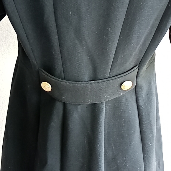 Forever New Black coat with gold buttons size 12 - Picture 9 of 12